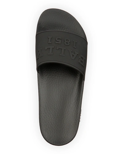 Shop Bally Men's Slaim Rubber Slide Sandals In Black