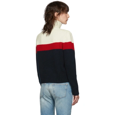 Shop Moncler Tricolor Logo Sweater