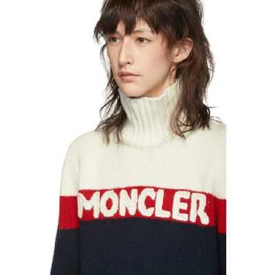 Shop Moncler Tricolor Logo Sweater