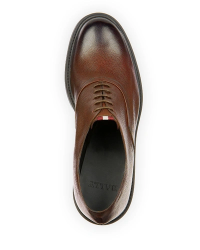 Shop Bally Men's Nick Leather Oxford Shoes In Mid Brown