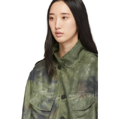 Shop Raquel Allegra Green Military Jacket In Armycamotd