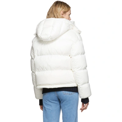 Shop Moncler White Down Onia Jacket In 034 White