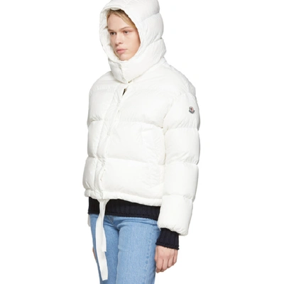 Shop Moncler White Down Onia Jacket In 034 White