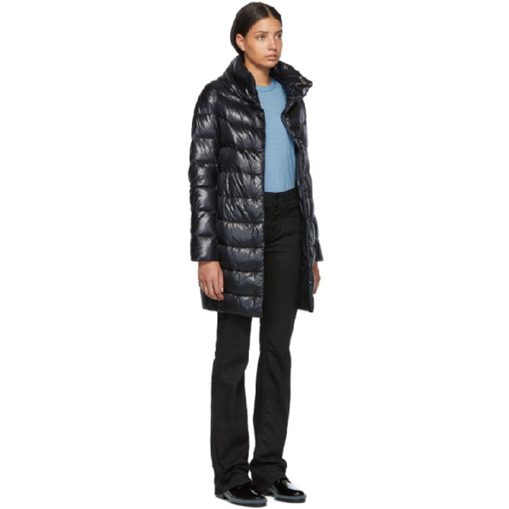 Herno Black Down Dora Coat ModeSens