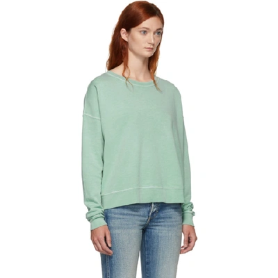Shop Amo Green Classic Sweater In 350 Agave