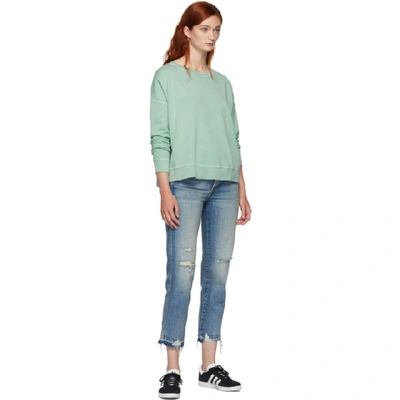 Shop Amo Green Classic Sweater In 350 Agave