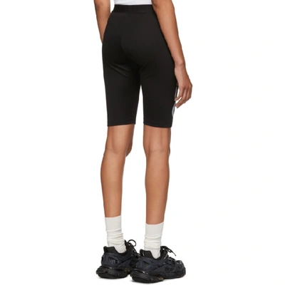 Shop Kenzo Black Logo Sport Cyclist Shorts In 99 Black