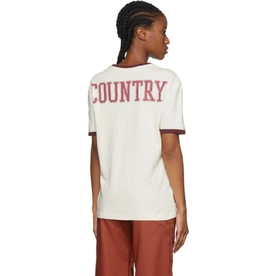 Shop Telfar Off-white Cowboy Ringer T-shirt