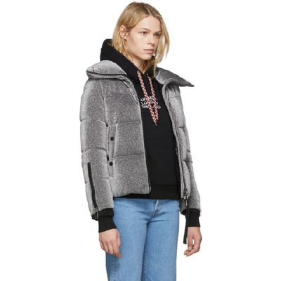 Moncler Bandama Glitter Down Puffer Jacket In Silver | ModeSens