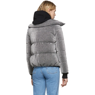 Moncler Bandama Glitter Down Puffer Jacket In Silver | ModeSens