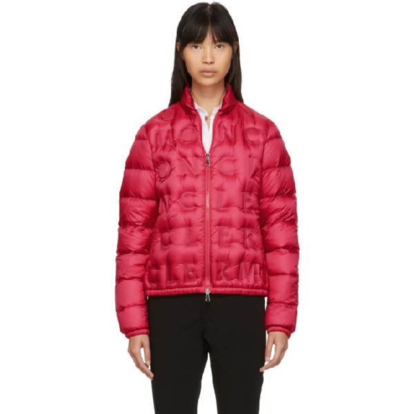 moncler pink puffer coat