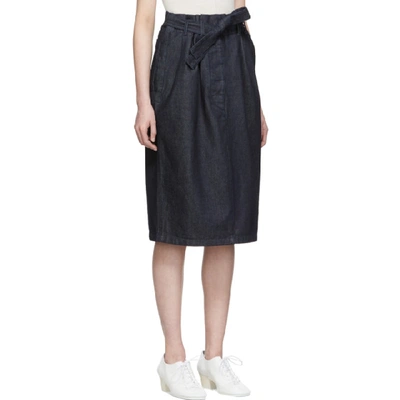 Shop Lemaire Ssense Exclusive Navy Martial Skirt In 791 Darknvy