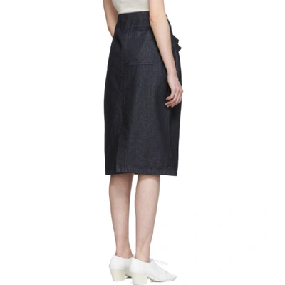 Shop Lemaire Ssense Exclusive Navy Martial Skirt In 791 Darknvy