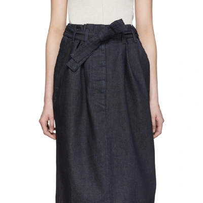 Shop Lemaire Ssense Exclusive Navy Martial Skirt In 791 Darknvy