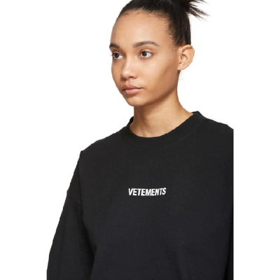 Vetements Black Logo T-shirt | ModeSens