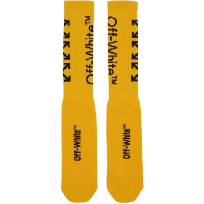 Shop Off-white Yellow Carry Arrows Socks In Yellow/blk