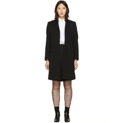 Shop Comme Des Garçons Comme Des Garcons Black Wool Formal Coat In 1 Black