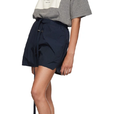 Shop Fear Of God Navy Military Training Shorts In 415 Navy