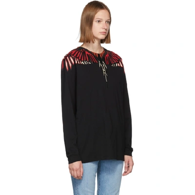 Shop Marcelo Burlon County Of Milan Black And Red Geometric Wings T-shirt In Black Multi