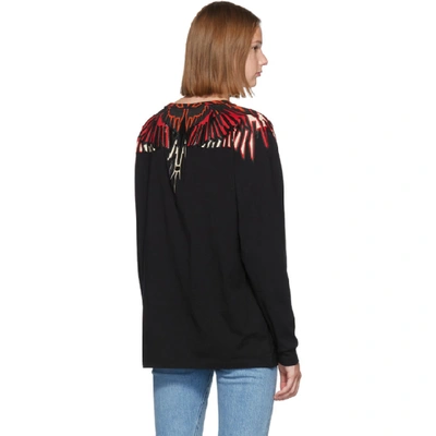 Shop Marcelo Burlon County Of Milan Black And Red Geometric Wings T-shirt In Black Multi