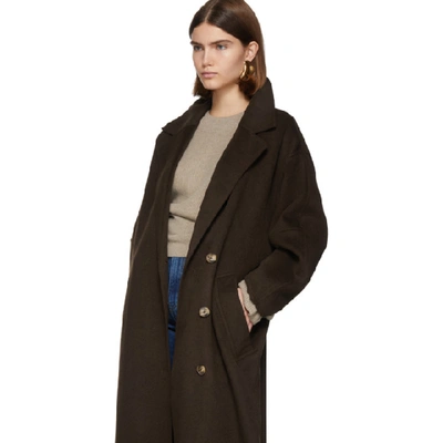 Shop Nanushka Brown Loan Coat In Espresso