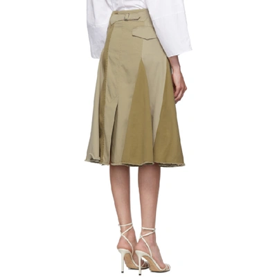 Shop Lanvin Beige Pleated Skirt In 05 Beige