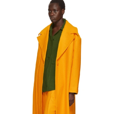 Shop Jacquemus Orange Le Manteau Quito Coat