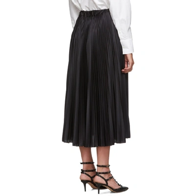 Shop Valentino Black Vlogo Lovers Skirt In K92 Nero+mu