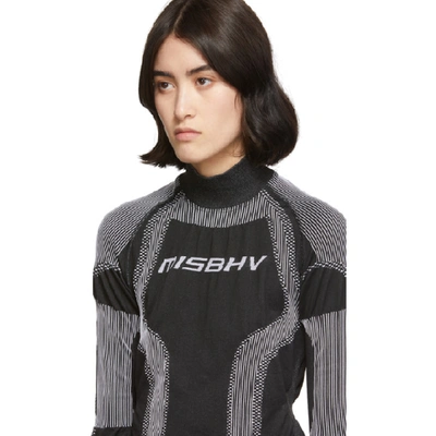 Shop Misbhv Ssense Exclusive Black And White Active Turtleneck In Black/white