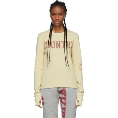 Shop Telfar Off-white Thermal Long Sleeve T-shirt In Thermalwht