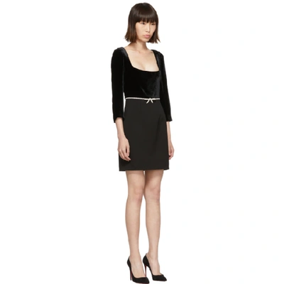 Shop Miu Miu Black Velvet Dress