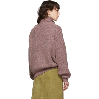 Shop Isabel Marant Étoile Isabel Marant Etoile Pink Myclan Knit Fluffy Turtleneck In 40rw Rosewo