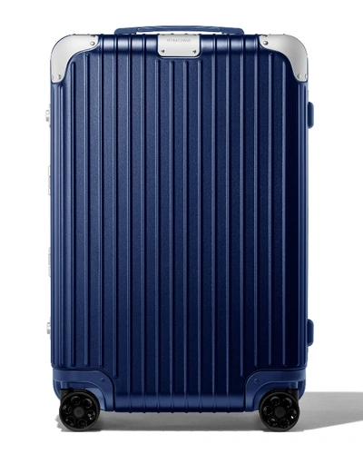 Shop Rimowa Hybrid Check-in Multiwheel Luggage In Matte Blue