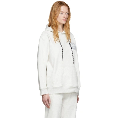 Shop Adidas Originals By Alexander Wang Grey Graphic Hoodie In Lgh