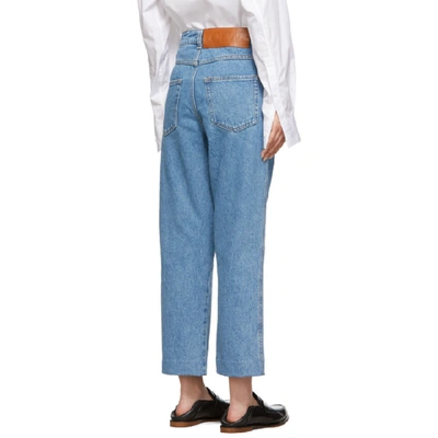 Shop Loewe Blue Fisherman Jeans In 5400 Blue D