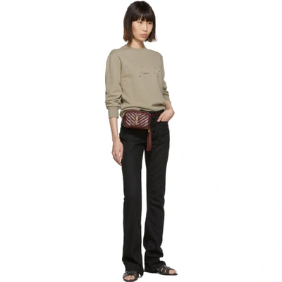 Shop Saint Laurent Taupe Stars Sweatshirt In 1466 Taupe