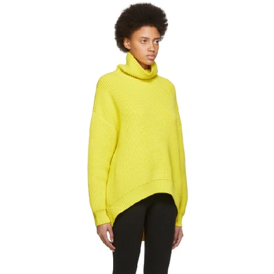 Shop Givenchy Yellow Oversized Turtleneck In 730 Yellow