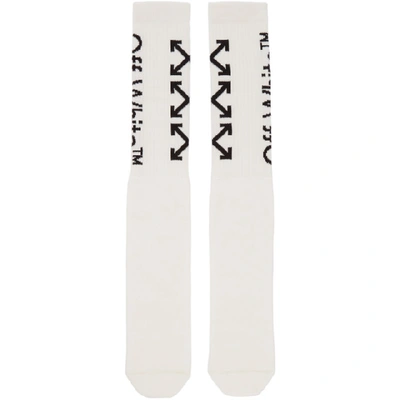 Shop Off-white White And Black Arrows Socks In White/black