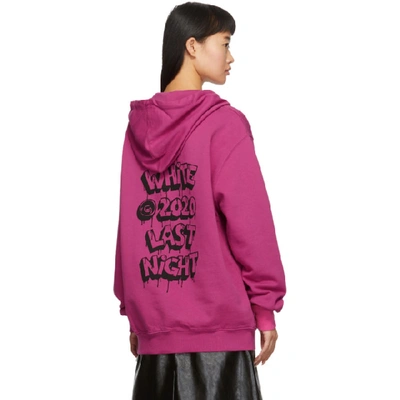 Shop Off-white Pink Markers Hoodie In Fuchsia/bla