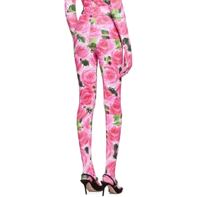 Shop Richard Quinn Pink Floral Leggings