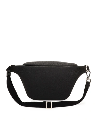 Shop Dolce & Gabbana Men's Waits Leather Belt Bag/fanny Pack In Black