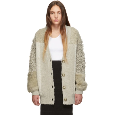 Shop Stella Mccartney Beige Fur Free Fur Cardigan In 8490 Camel