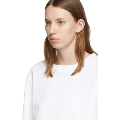 Shop Helmut Lang White Femme Crew Sweatshirt In Chalkwhite