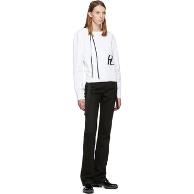 Shop Helmut Lang White Femme Crew Sweatshirt In Chalkwhite