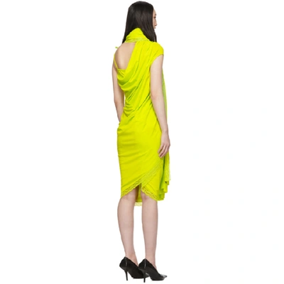 Shop Vetements Yellow Lingerie Wrap Dress In Fluo Yellow