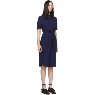 Shop Apc A.p.c. Indigo Clea Dress In Ial Indigo