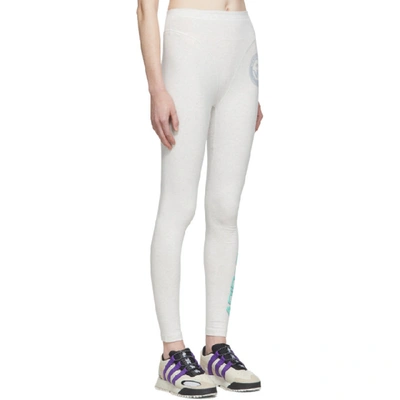 Shop Adidas Originals By Alexander Wang Grey Graphic 80s Leggings In Lgh