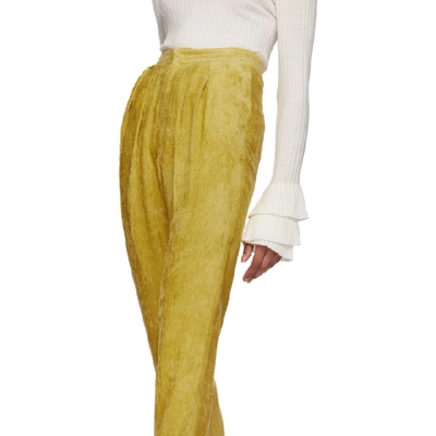 Shop Isabel Marant Yellow Fany Pants In 10dy Dusty