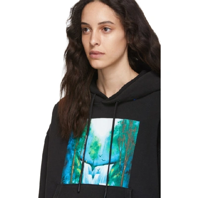 Shop Off-white Black And Multicolor Diag Waterfall Over Hoodie In Black Multi
