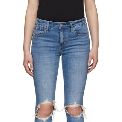 Shop Levi's Levis Blue 721 High-rise Skinny Jeans In Rugged Indi